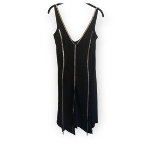Moda International Black Tank Dress with Sequin Detail Size 12